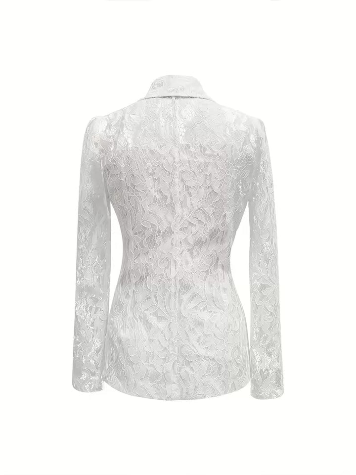 Kyliza - Blazer Floral De Primavera-Verano Con Forro