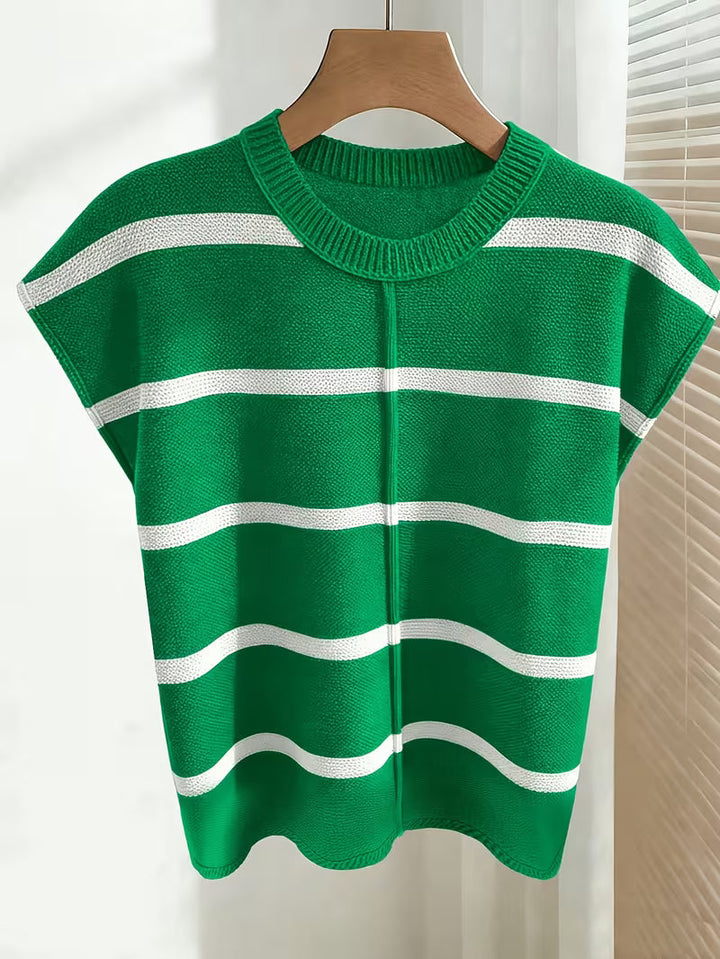 Enila - Jersey De Punto a Rayas Con Cuello Redondo