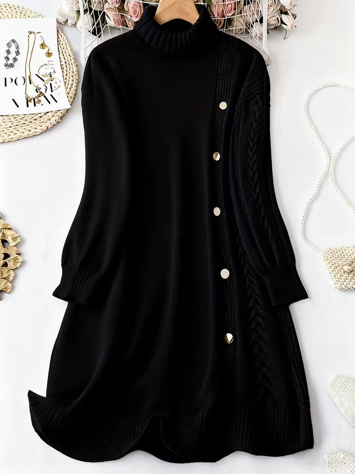 Malkina - Cómodo Vestido De Punto De Manga Larga