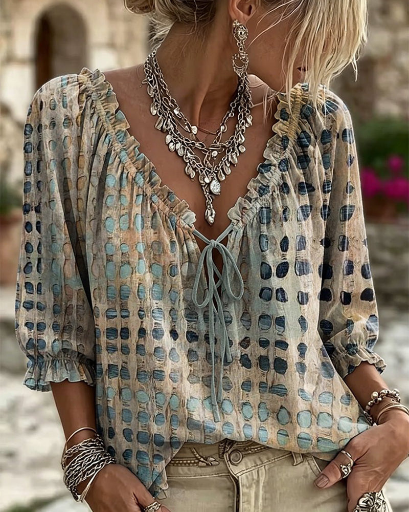 Bastila - Blusa Informal De Lunares