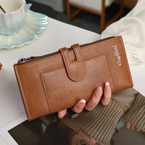 Hinina - Cartera De Piel Con Doble Cremallera