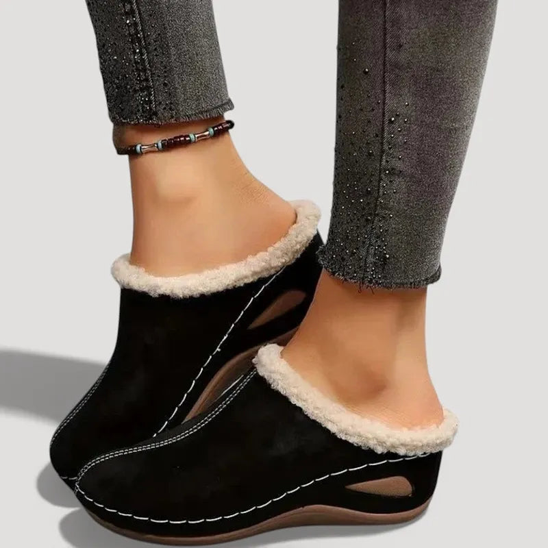 Achly - Zapatillas de Plataforma de Denim Afelpado