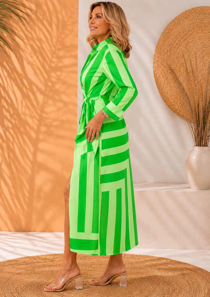 Olivera - Elegante Vestido Largo Con Lazo