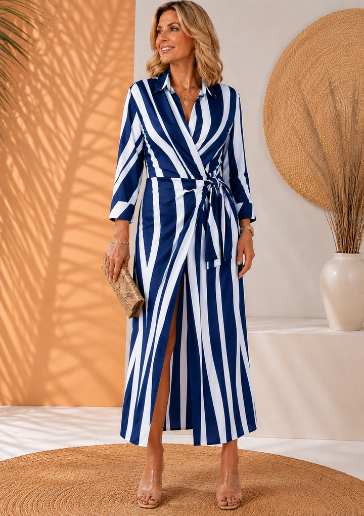 Olivera - Elegante Vestido Largo Con Lazo