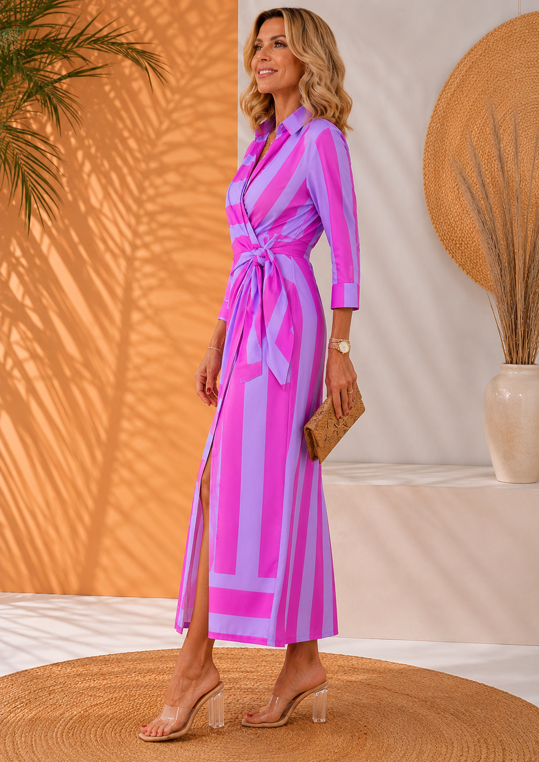 Olivera - Elegante Vestido Largo Con Lazo
