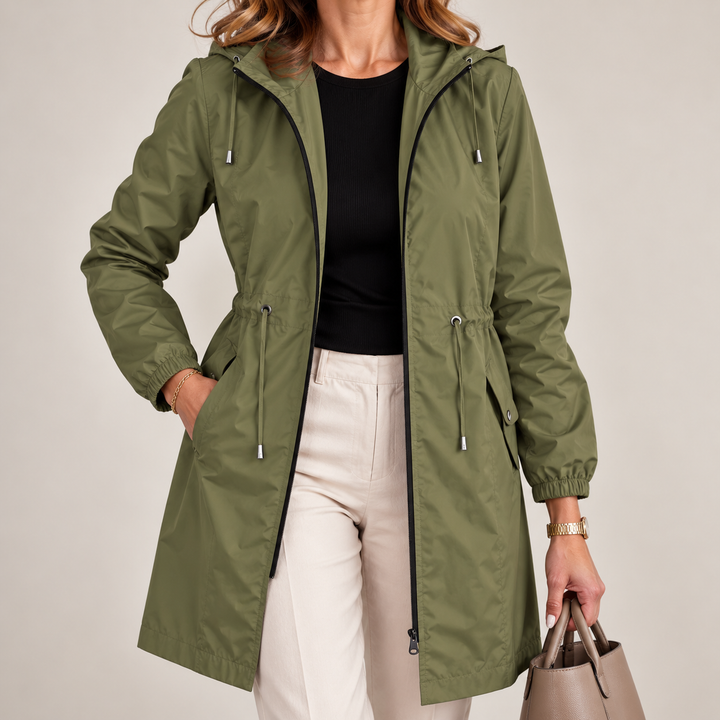 Jenevy - Chaqueta Ligera E Impermeable Con Capucha
