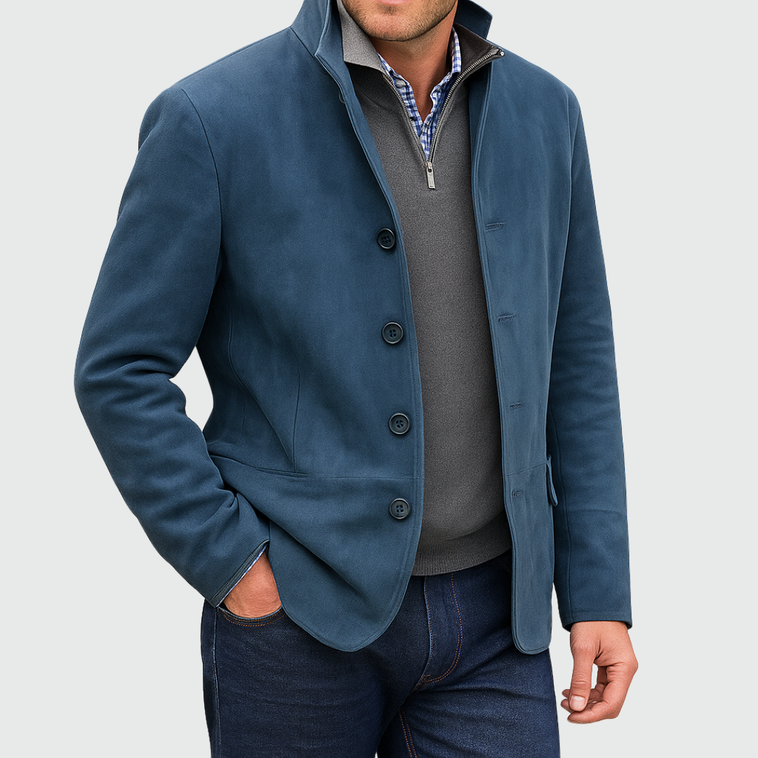 Ferdinando - Blazer Clásico De Ante Con Botones