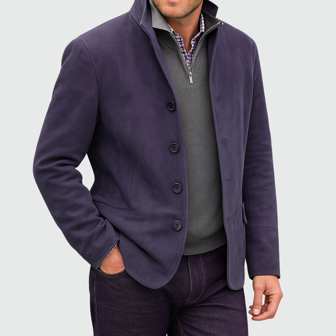 Ferdinando - Blazer Clásico De Ante Con Botones