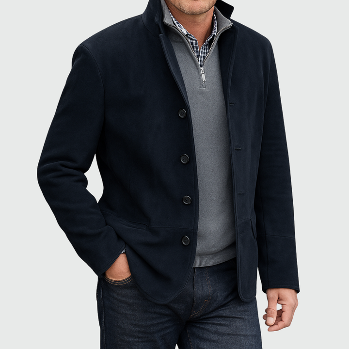 Ferdinando - Blazer Clásico De Ante Con Botones