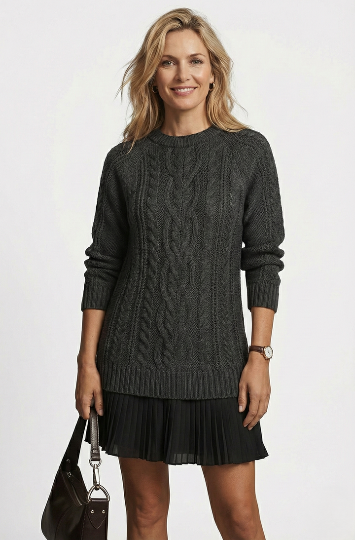 Dilin - Vestido De Punto Con Diseño Trenzado