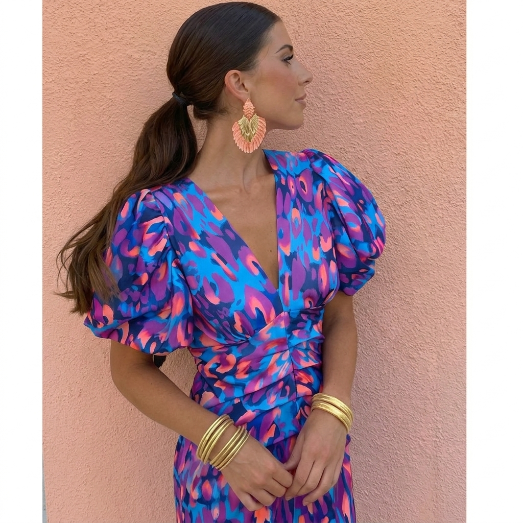 Nutta - Vestido Con Mangas Plisadas