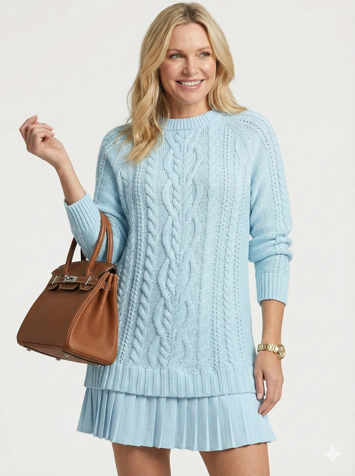 Dilin - Vestido De Punto Con Diseño Trenzado