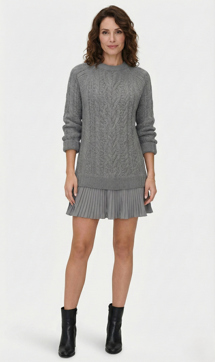Dilin - Vestido De Punto Con Diseño Trenzado