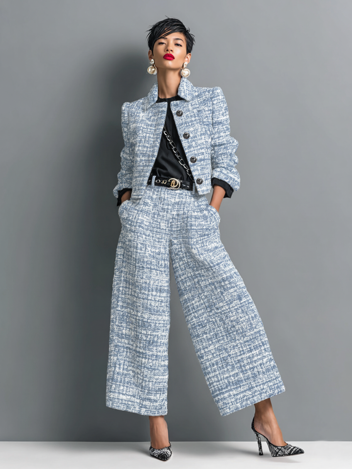 Aderet - Elegante Chaqueta de Manga Larga y Pantalón Informal