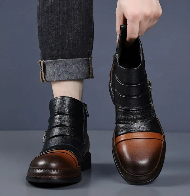 Kramer - Botines De Piel Bicolor