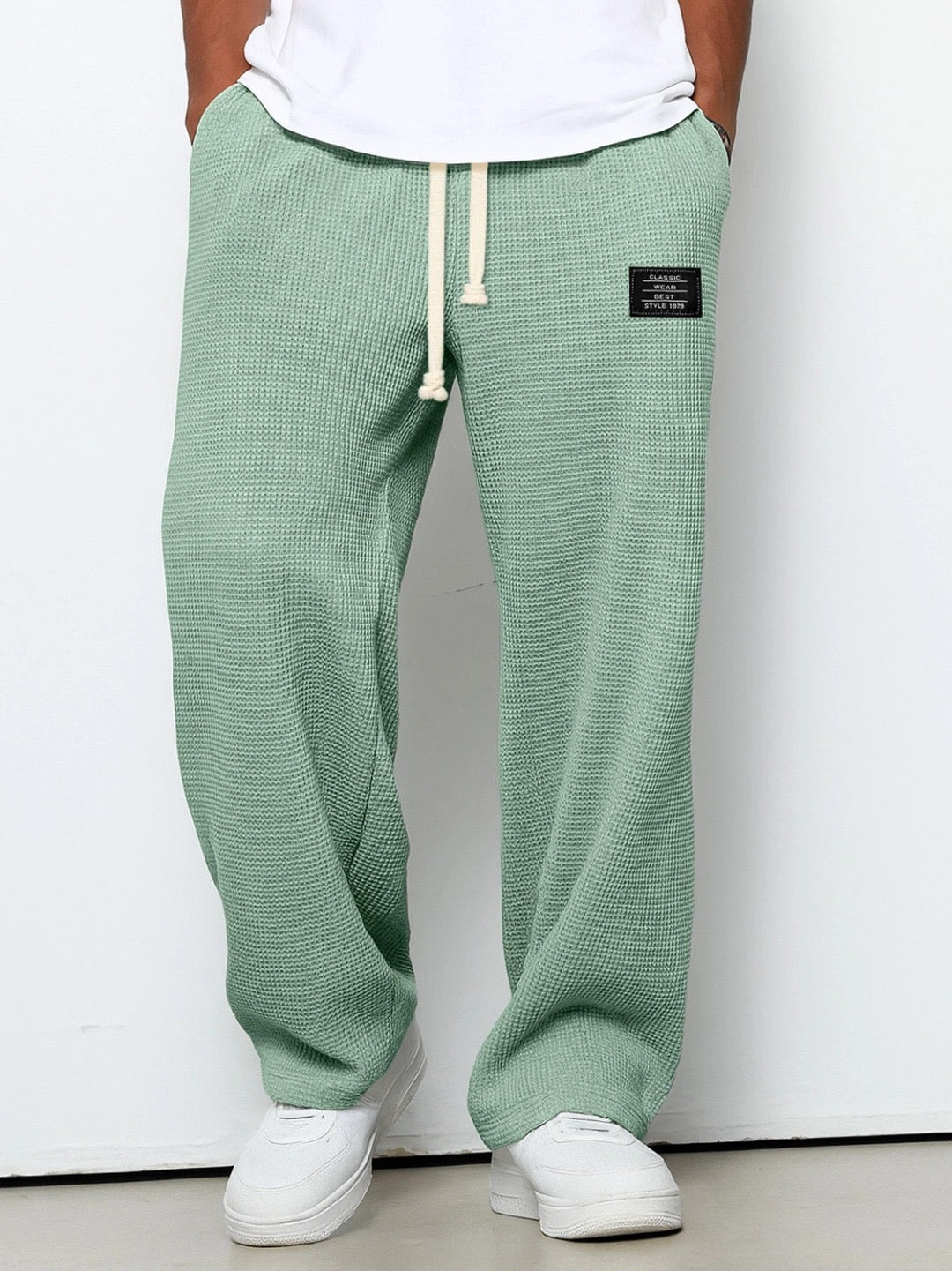 Dezlan - Pantalones Holgados De Pierna Ancha Con Cintura Ajustable