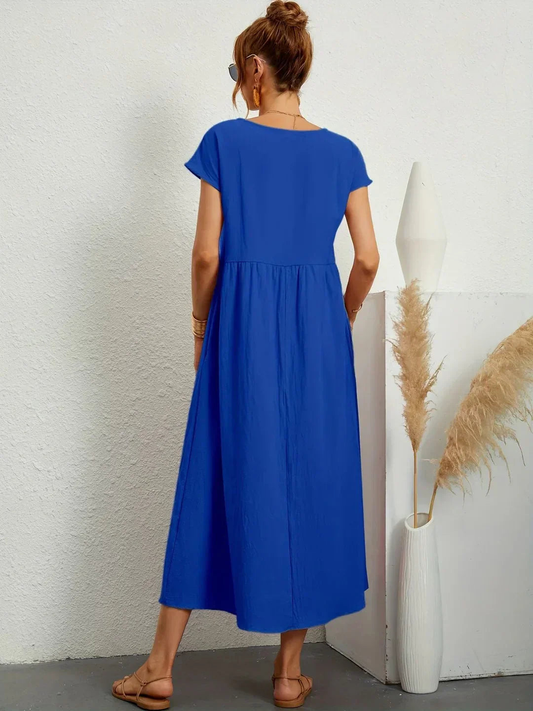 Neila - Vestido Largo Oversize Con Bolsillo