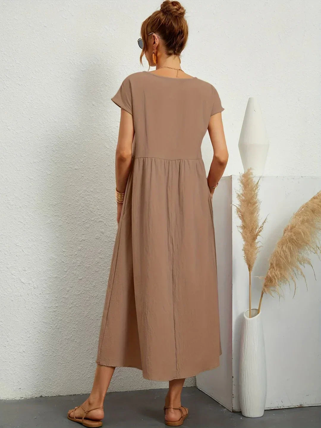 Neila - Vestido Largo Oversize Con Bolsillo