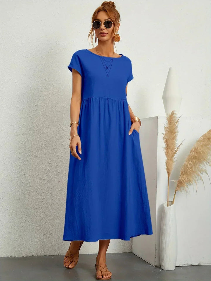 Neila - Vestido Largo Oversize Con Bolsillo