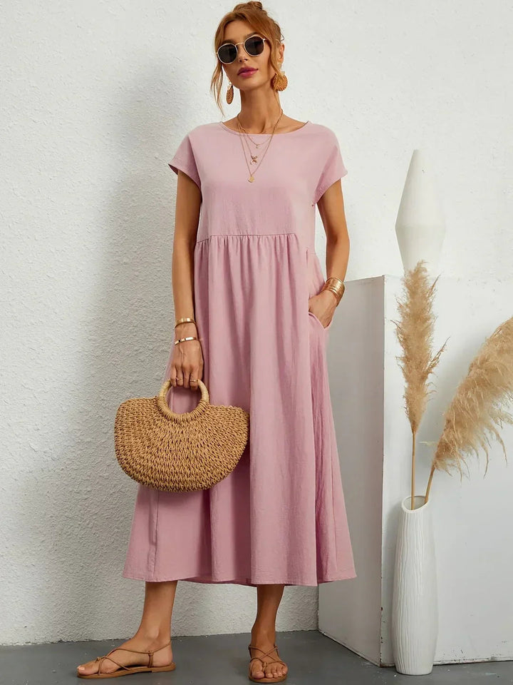 Neila - Vestido Largo Oversize Con Bolsillo
