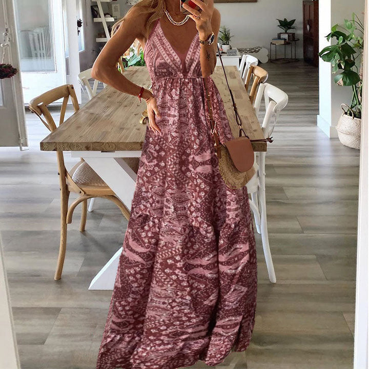 Taniaa - Vestido Largo Con Cuello en V