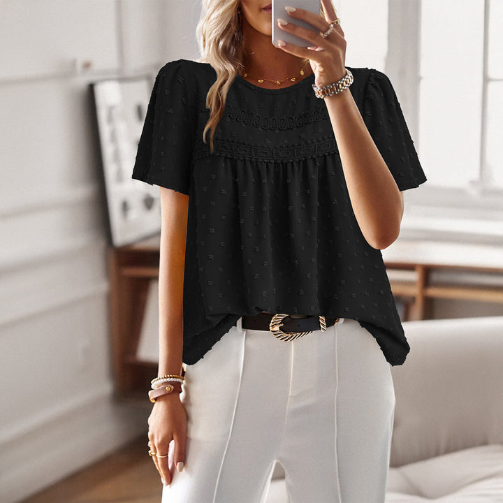 Valdenia - Elegante Blusa De Manga Corta