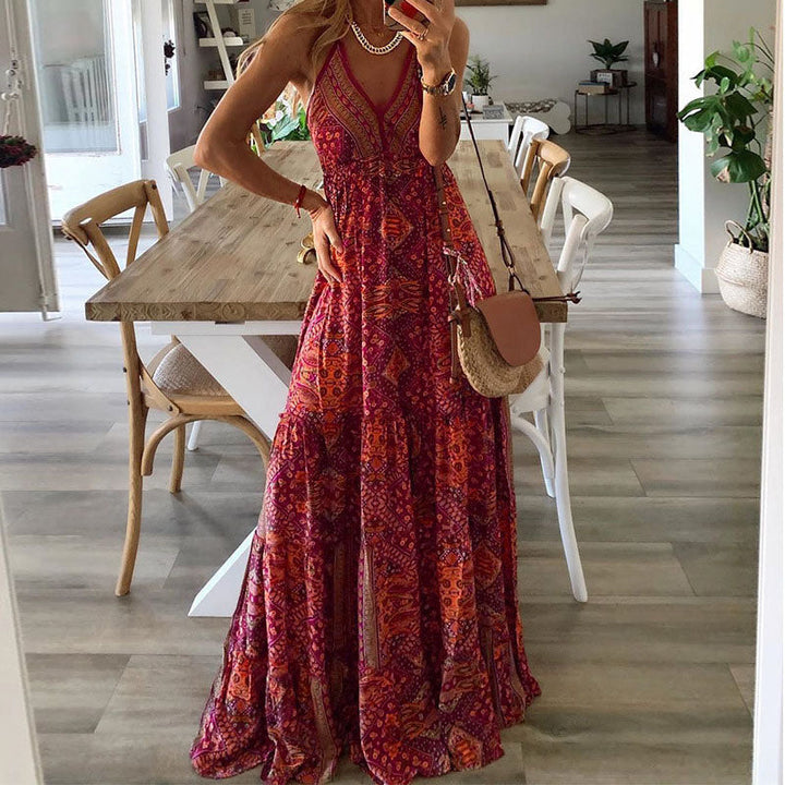 Taniaa - Vestido Largo Con Cuello en V