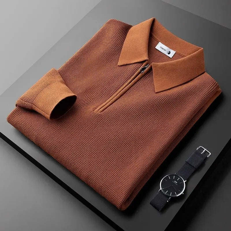 Clifford - Jersey De Punto Con Cuello Y Cremallera De Un Cuarto