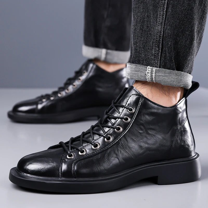 Ailton - Botas De Cuero Con Cordones