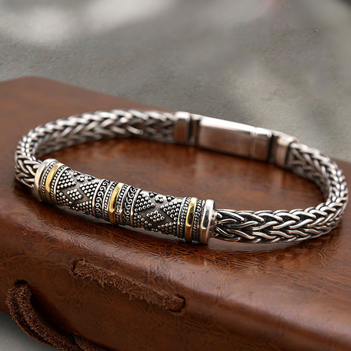 Jalair - Pulsera De Acero Inoxidable Con Grabado En Forma De Cuerda