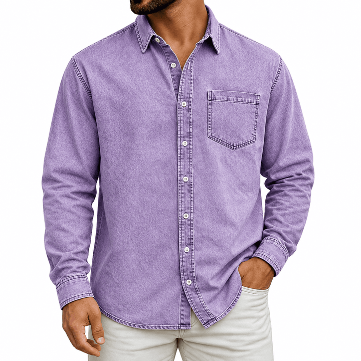 Markrem - Camisa Vaquera Con Bolsillo Delantero