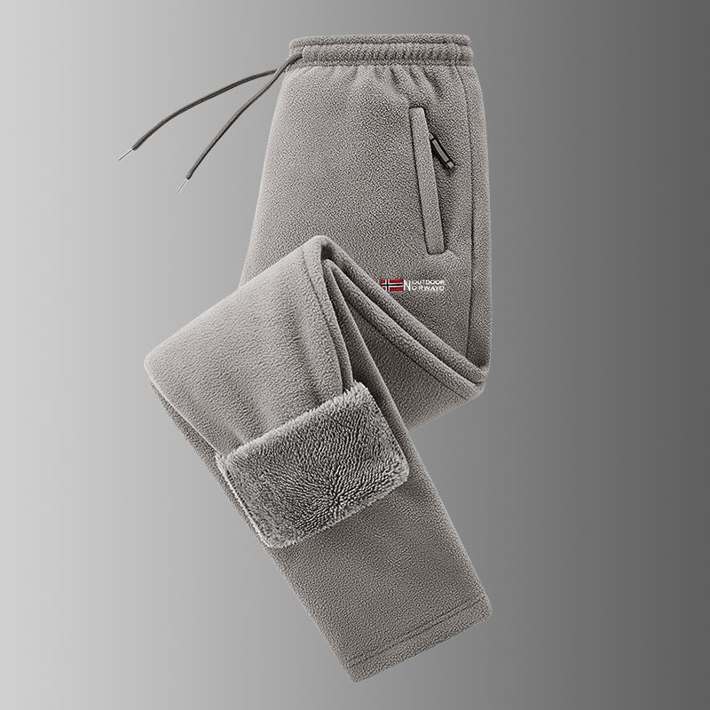 Ingolf - Pantalones con Forro Polar Cordón Ajustable y Bolsillos con Cremallera