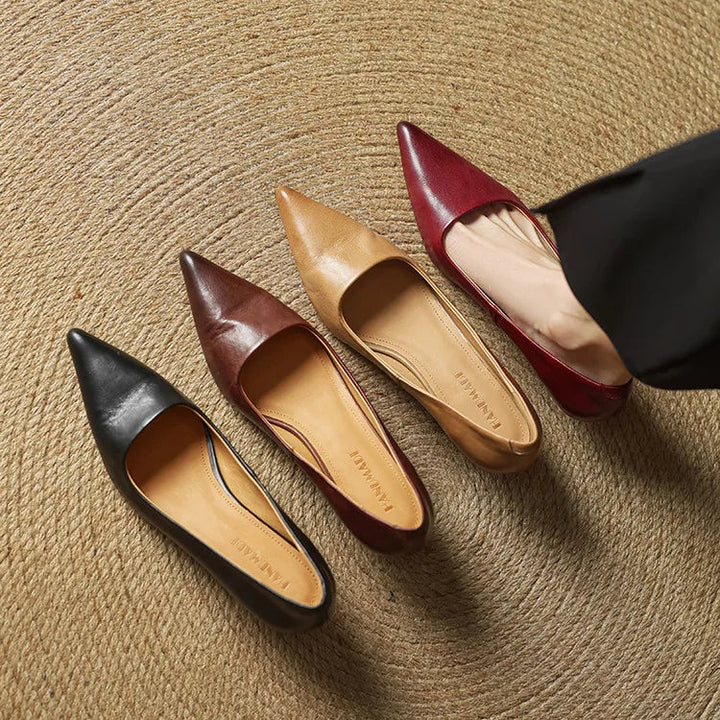 Samra - Zapatos de Tacón de Piel Auténtica