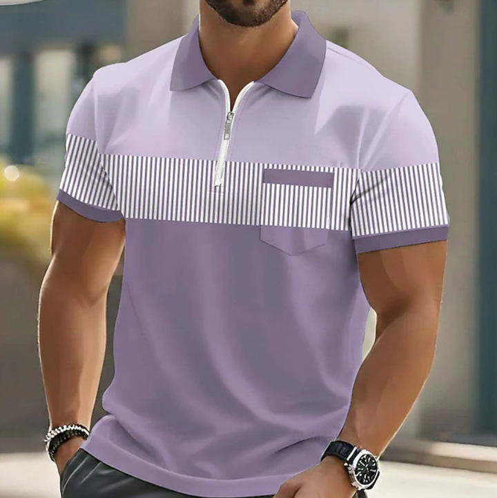 Brett - Polo Elegante Con Cremallera