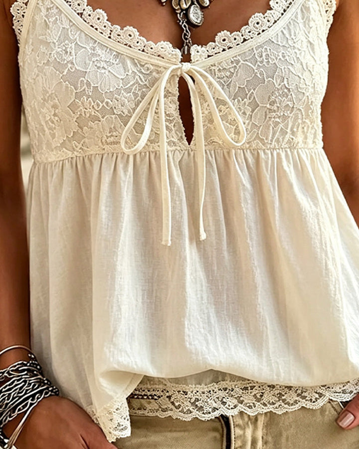 Jariya - Top Tipo Camisola De Encaje Con Tirantes Integrados
