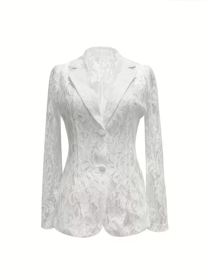 Kyliza - Blazer Floral De Primavera-Verano Con Forro