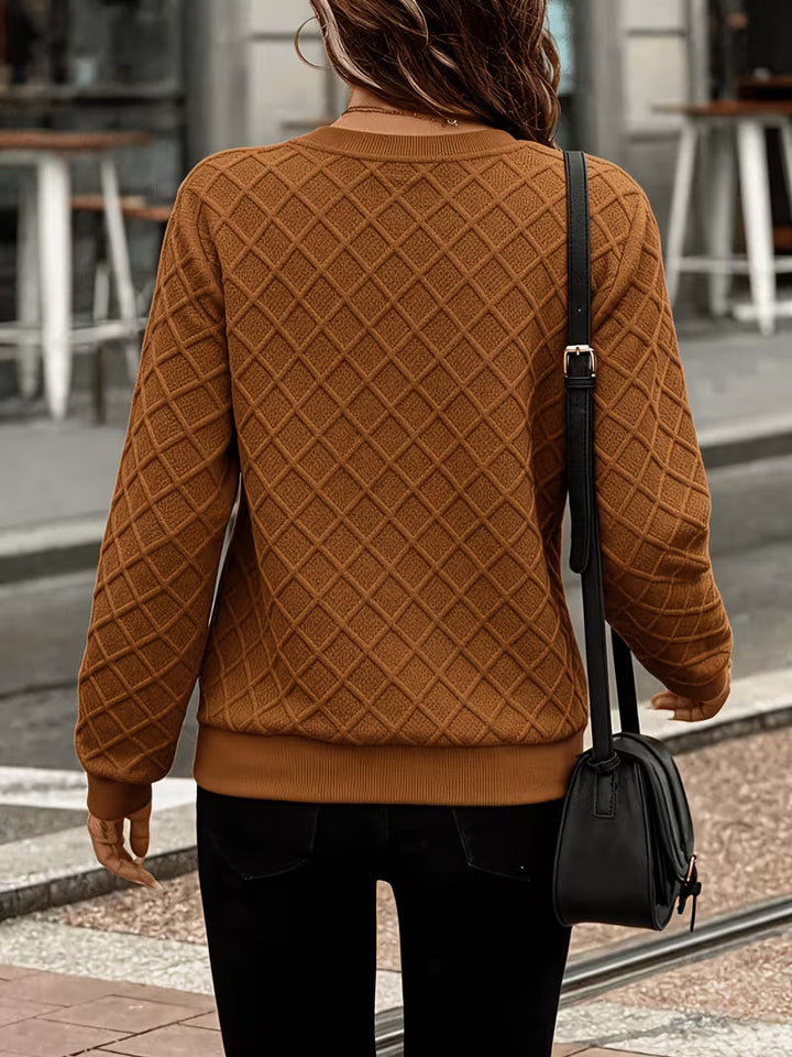 Juliet - Sudadera de Manga Larga Con Cuello de Cremallera y Textura