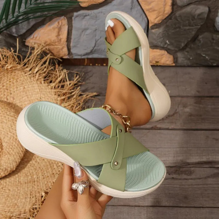 Quessia - Sandalias De Cuña Ligeras Para El Verano