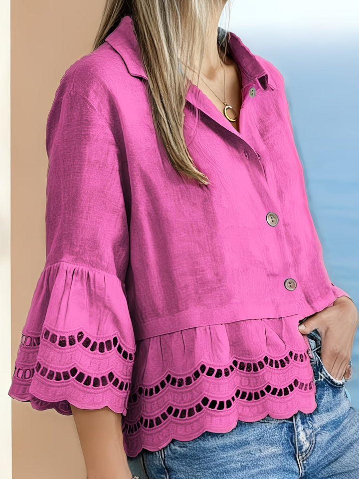 Solenn - Elegante Blusa Con Botones