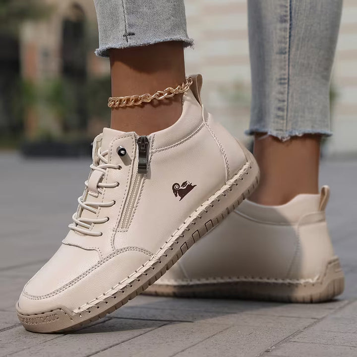 Schreiner - Zapatillas Deportivas con Cordones y Cremallera Con Costuras en Contraste