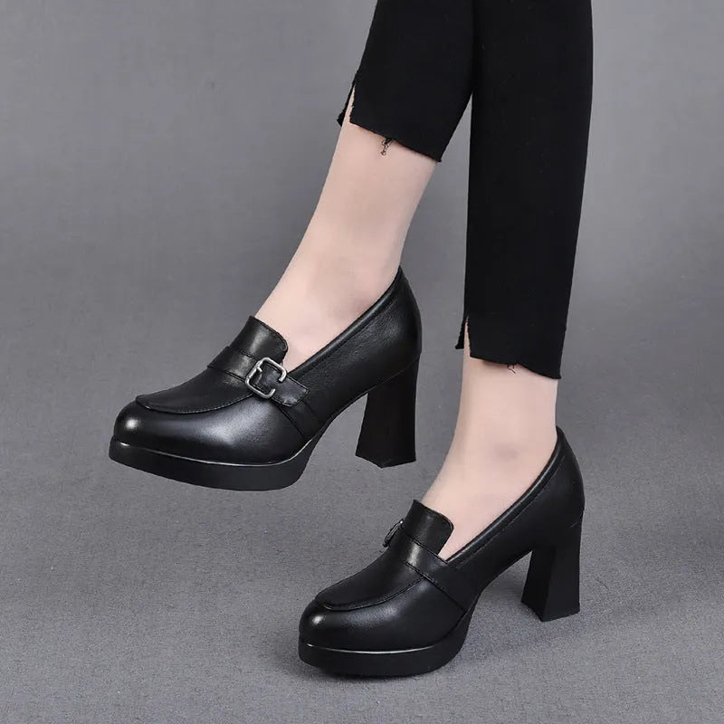 Sonnia - Zapatos De Tacón De Piel Versátiles