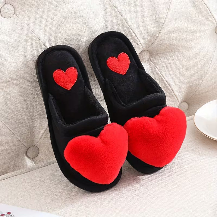 Zeliha - Zapatillas De Felpa Con Forma De Corazón Y Suela Antideslizante
