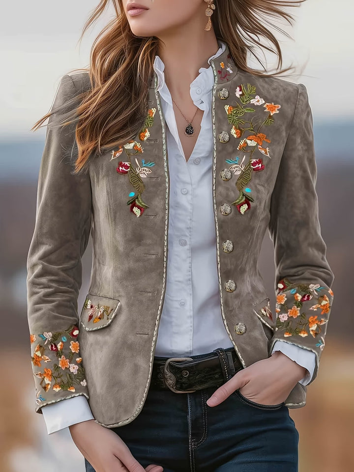 Anisaa - Chaqueta Elegante Con Cuello Alto