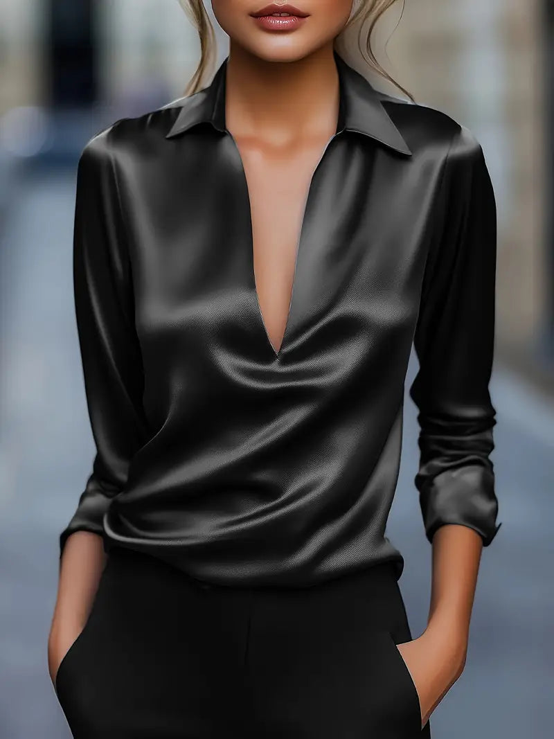 Nadene - Blusa Premium Con Cuello En V