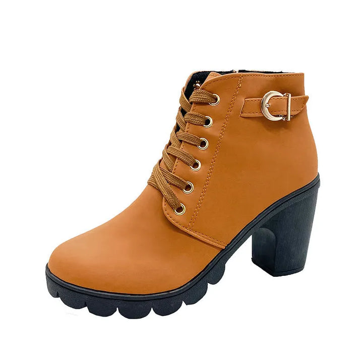Wiltrud - Botines Con Cordones y Tacón Grueso