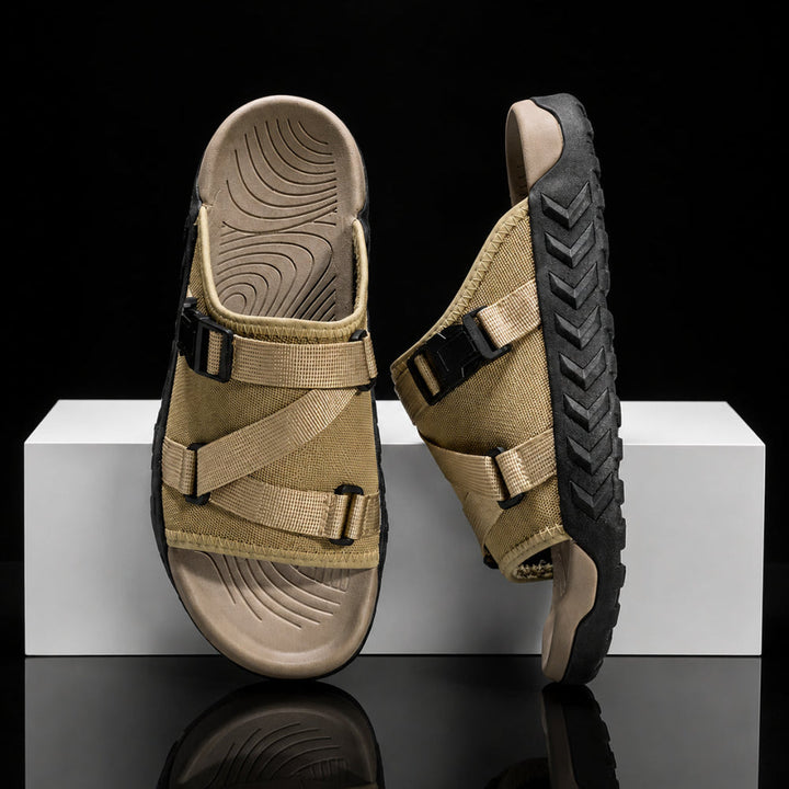 Hatton - Sandalias Con Tiras Cruzadas Ajustables y Hebilla Deslizante