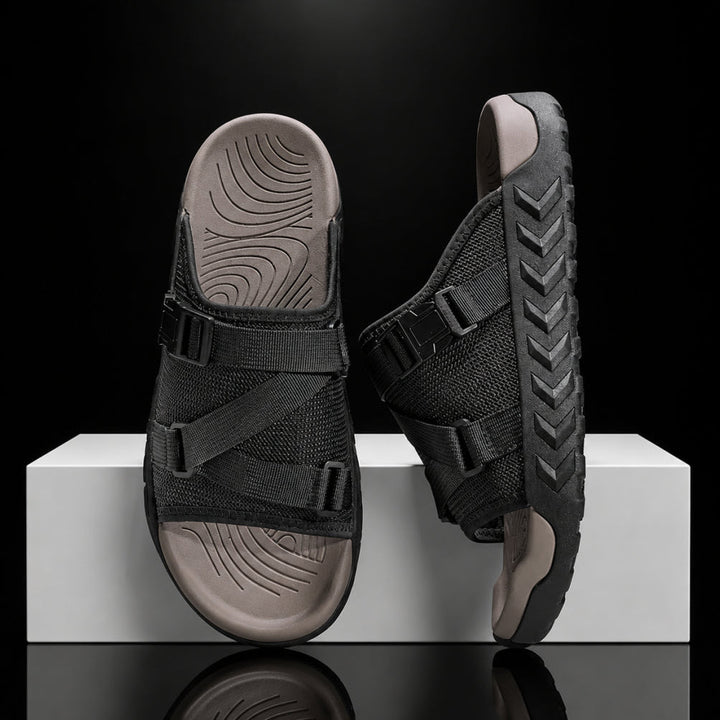 Hatton - Sandalias Con Tiras Cruzadas Ajustables y Hebilla Deslizante