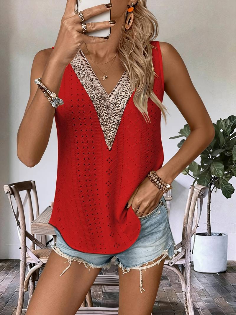 Lavinia - Top Veraniego Sin Mangas De Estilo Informal
