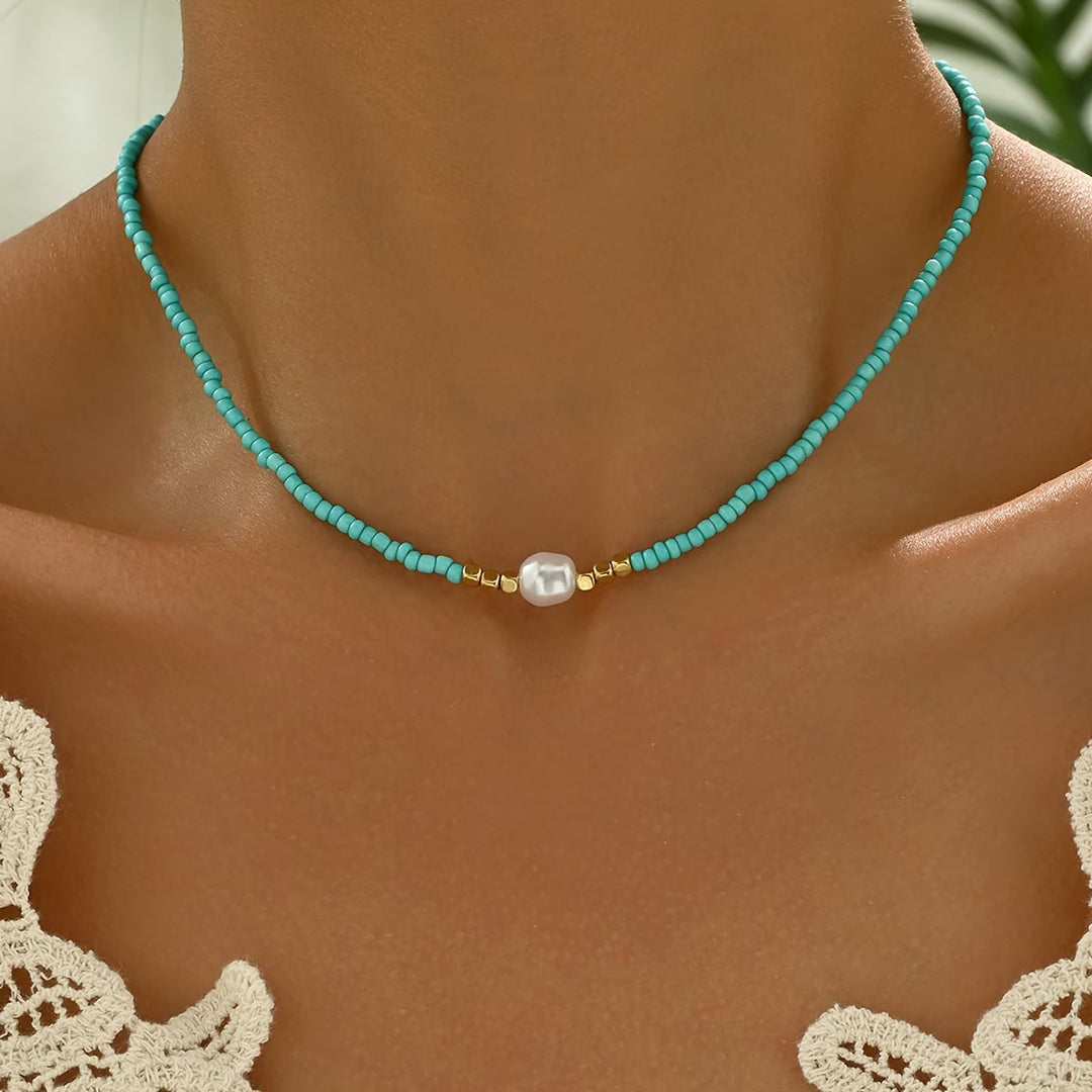 Araya - Collar De Turquesa Y Perla