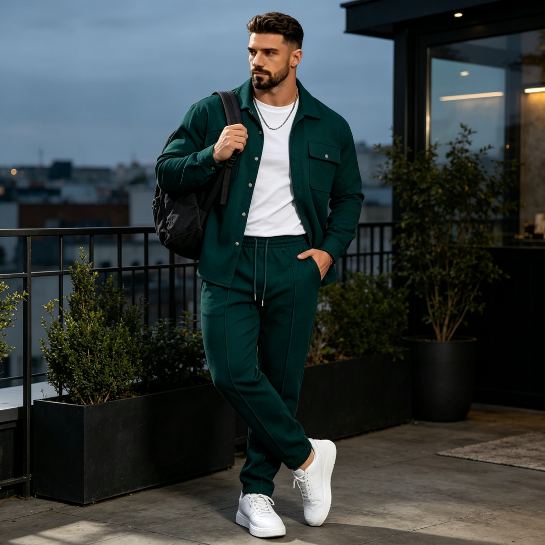 Gustave - Conjunto De Camisa De Manga Larga Y Pantalones